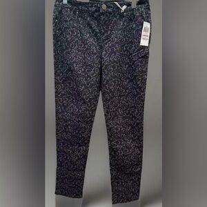 Style & Company Black & Gray Skinny Leg Pants Size 10P Petite